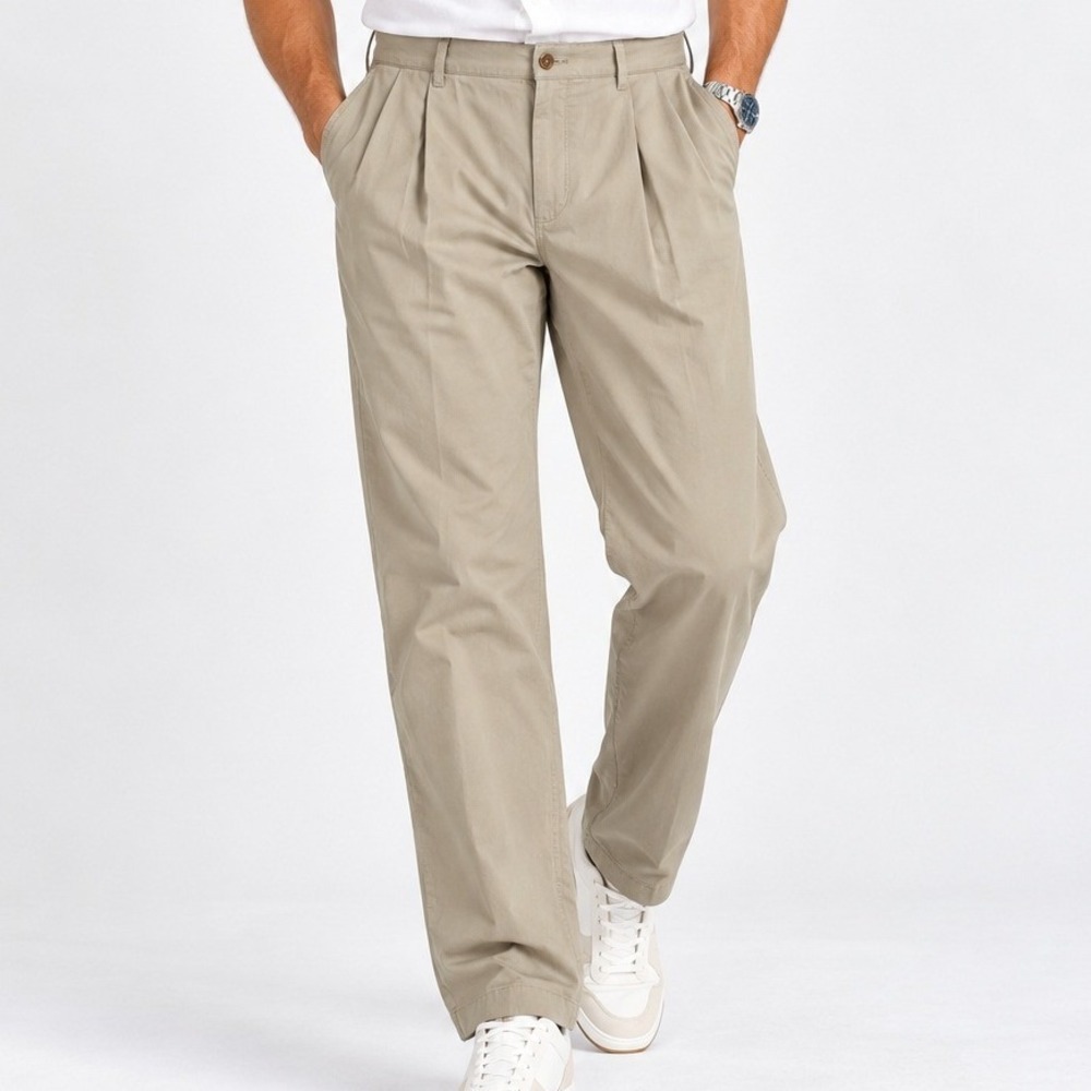 Polo Ralph Lauren Mens Classic Pleated Fit Chino Pants Khaki Tan 38x32 NEW
